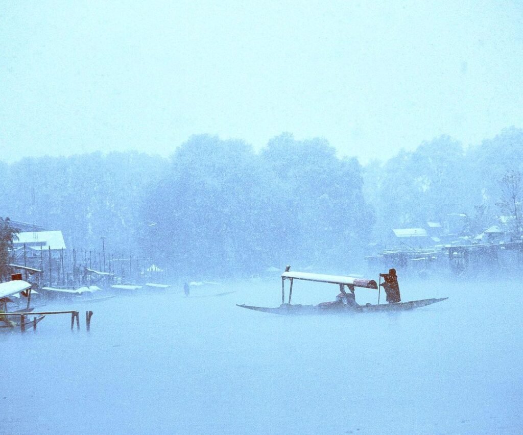 Kashmir Dal Lake in Snow